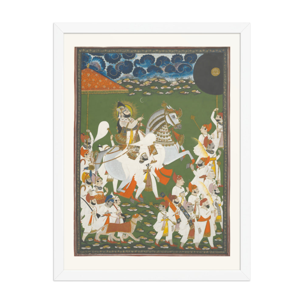 Maharana Bhim Singh in Procession — Restored Rajput Wall Art — view 5
