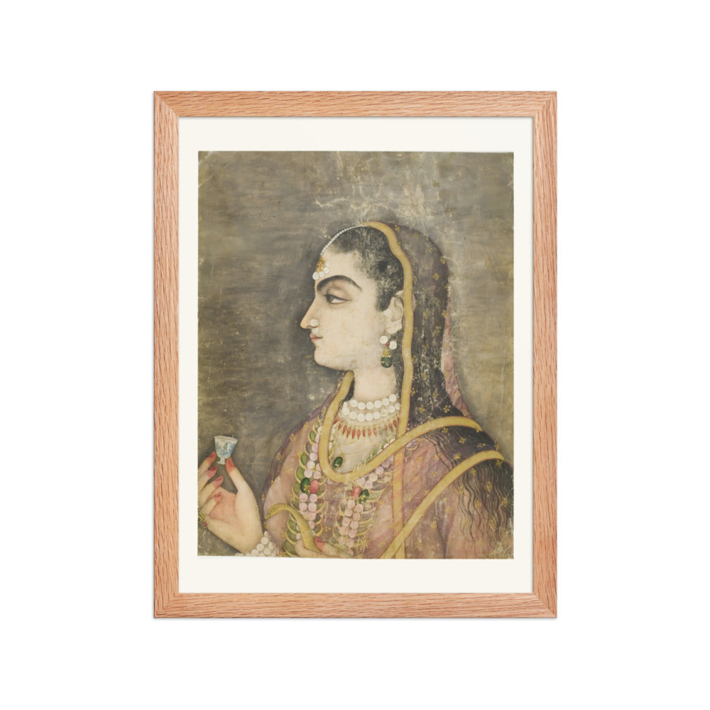Portrait of a Mughal Princess — Restored Mughal Wall Art — view 4