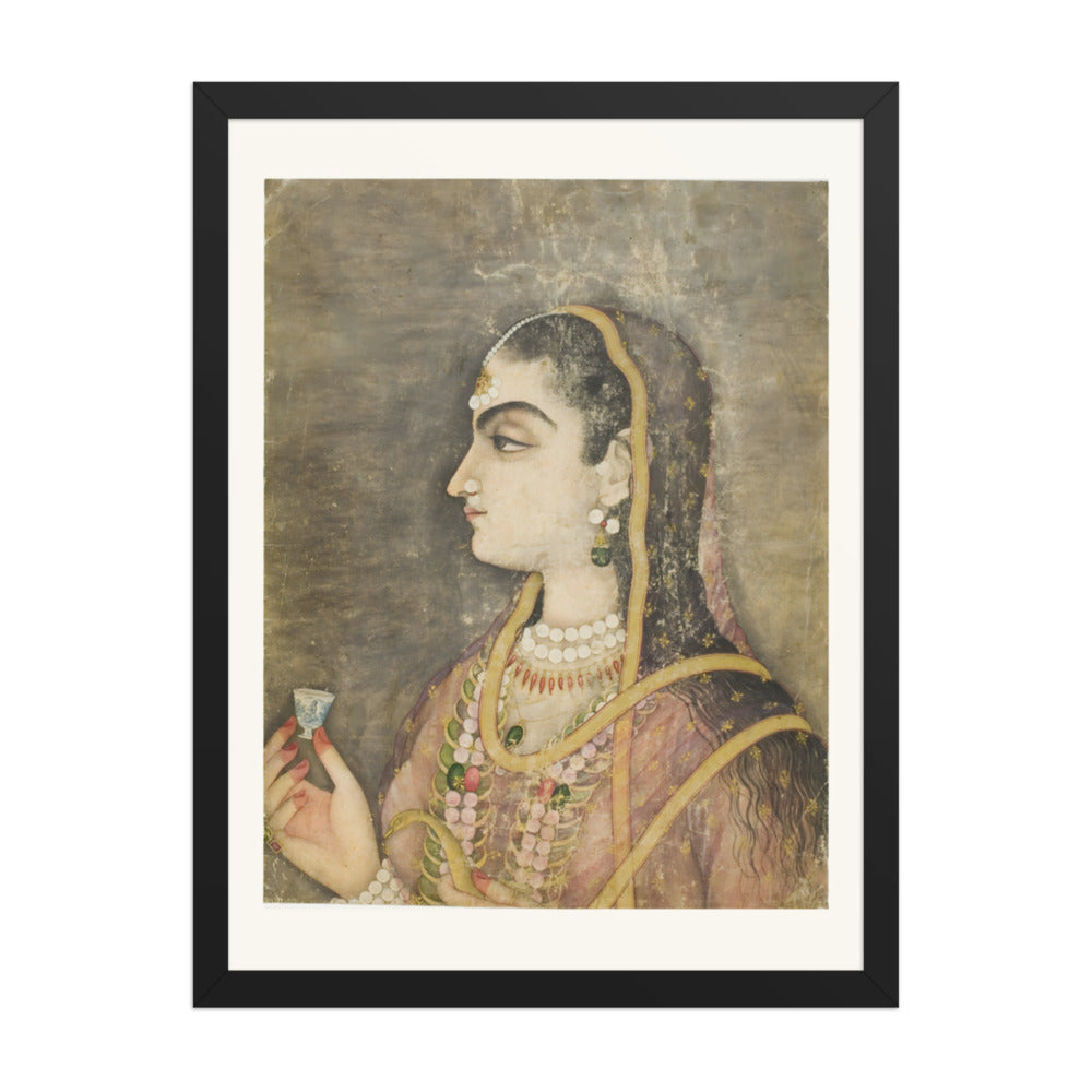 Portrait of a Mughal Princess — Restored Mughal Wall Art — view 1
