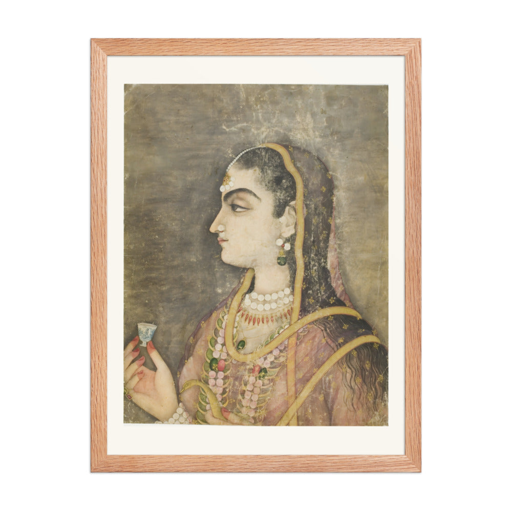 Portrait of a Mughal Princess — Restored Mughal Wall Art — view 3