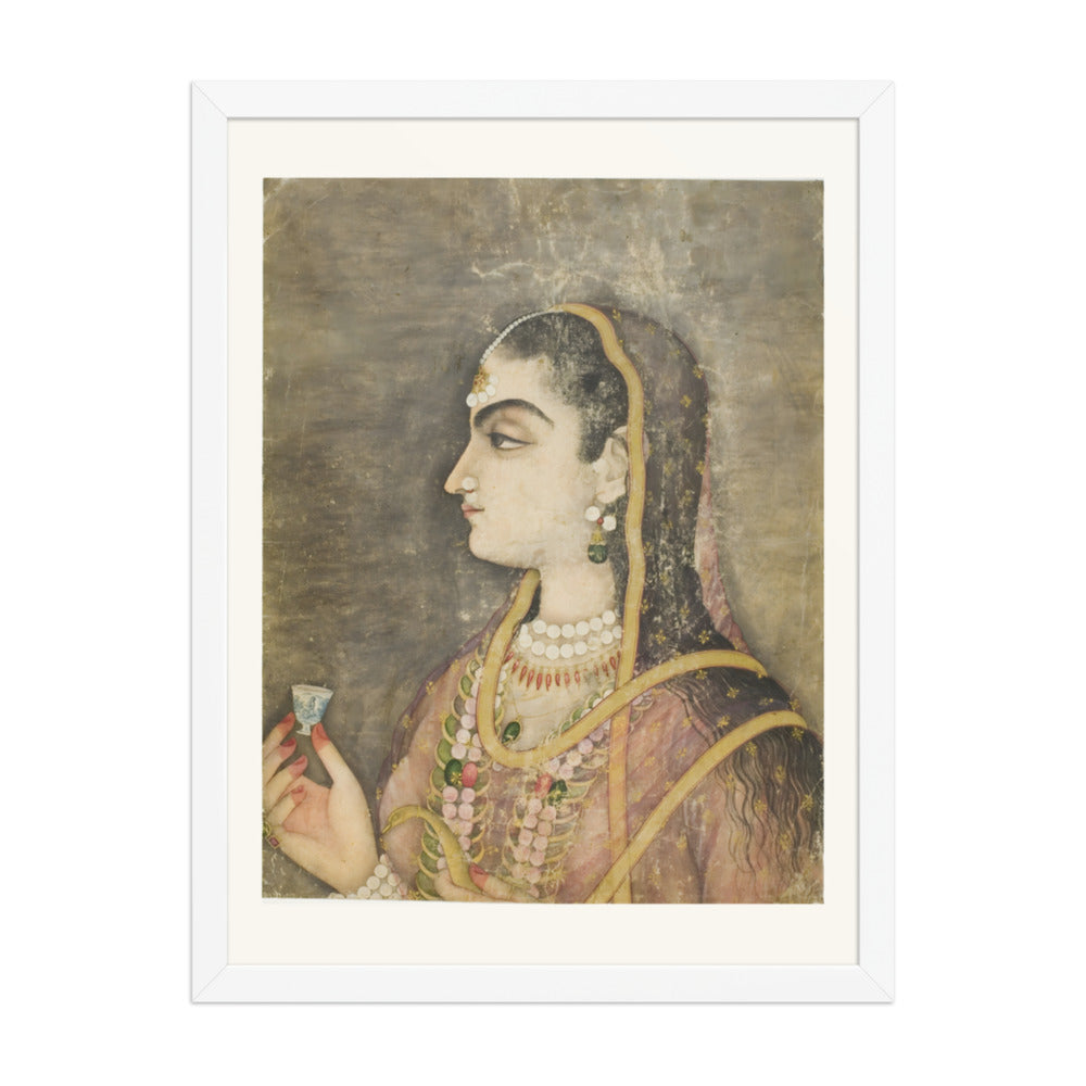 Portrait of a Mughal Princess — Restored Mughal Wall Art — view 5