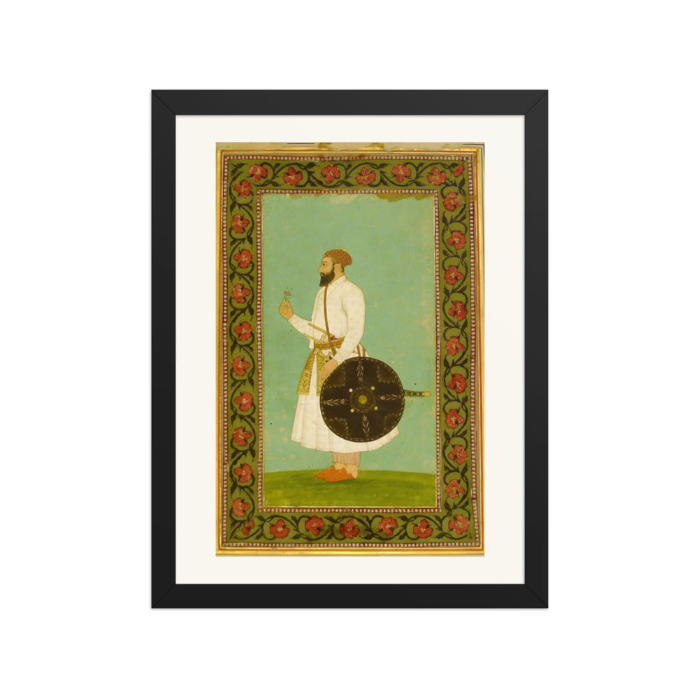 An Imperial Album Portrait — Restored Mughal Wall Art — view 2