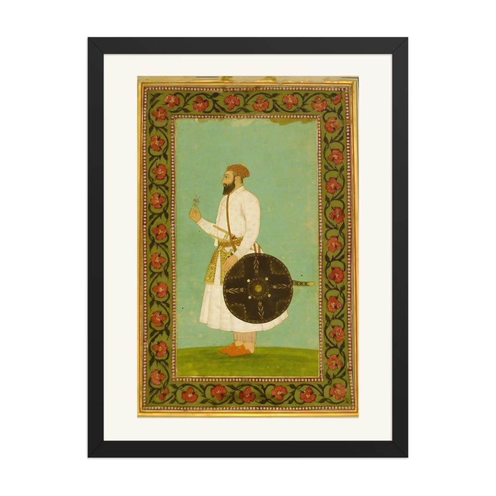 An Imperial Album Portrait — Restored Mughal Wall Art — view 1