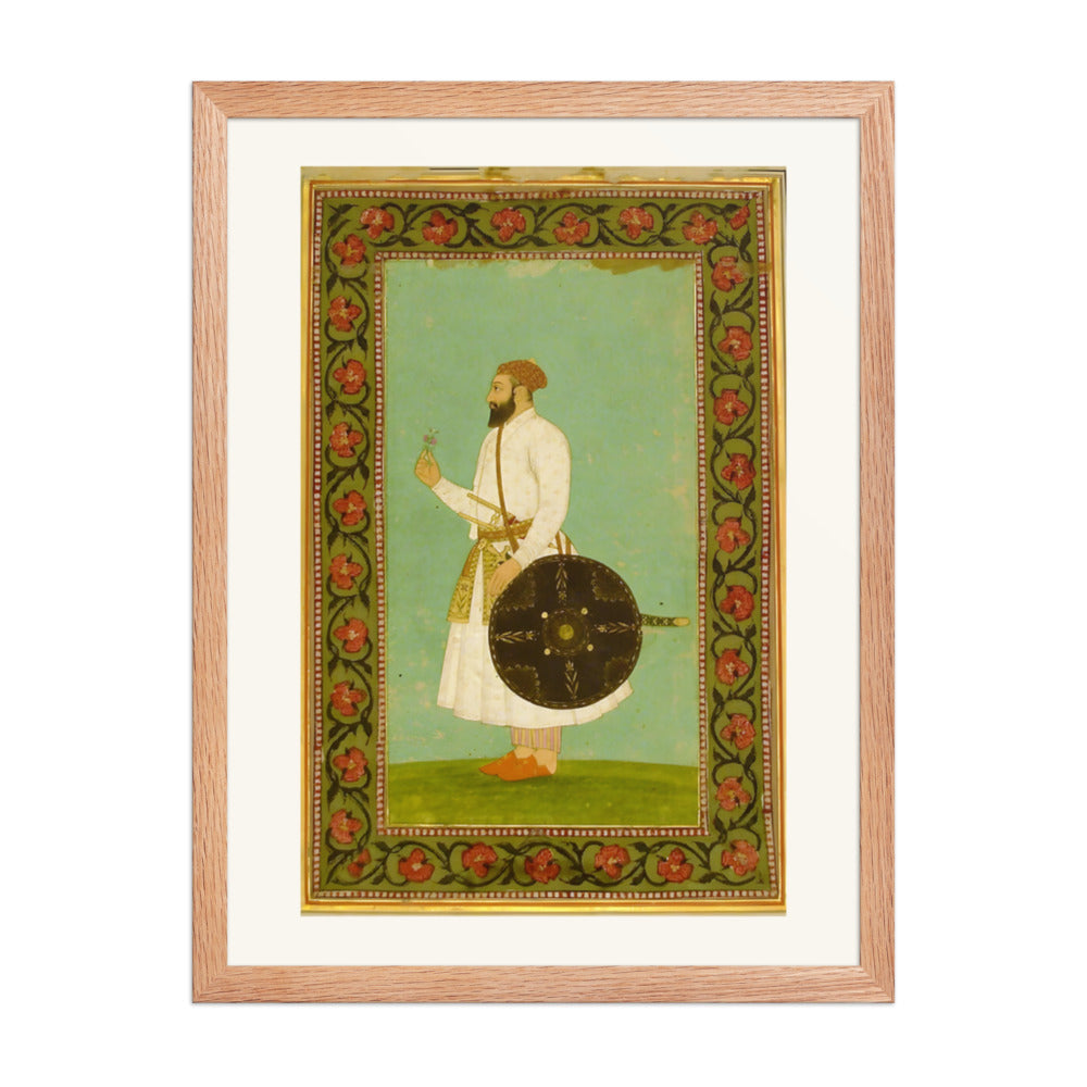 An Imperial Album Portrait — Restored Mughal Wall Art — view 3