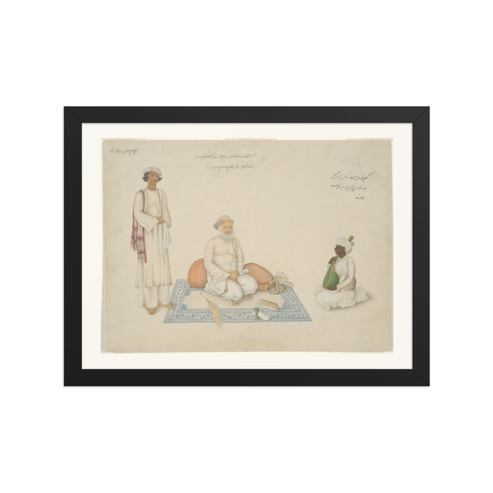 Portrait of Shah Inayat Allah of Sind — Restored Indian Court Wall Art — view 2