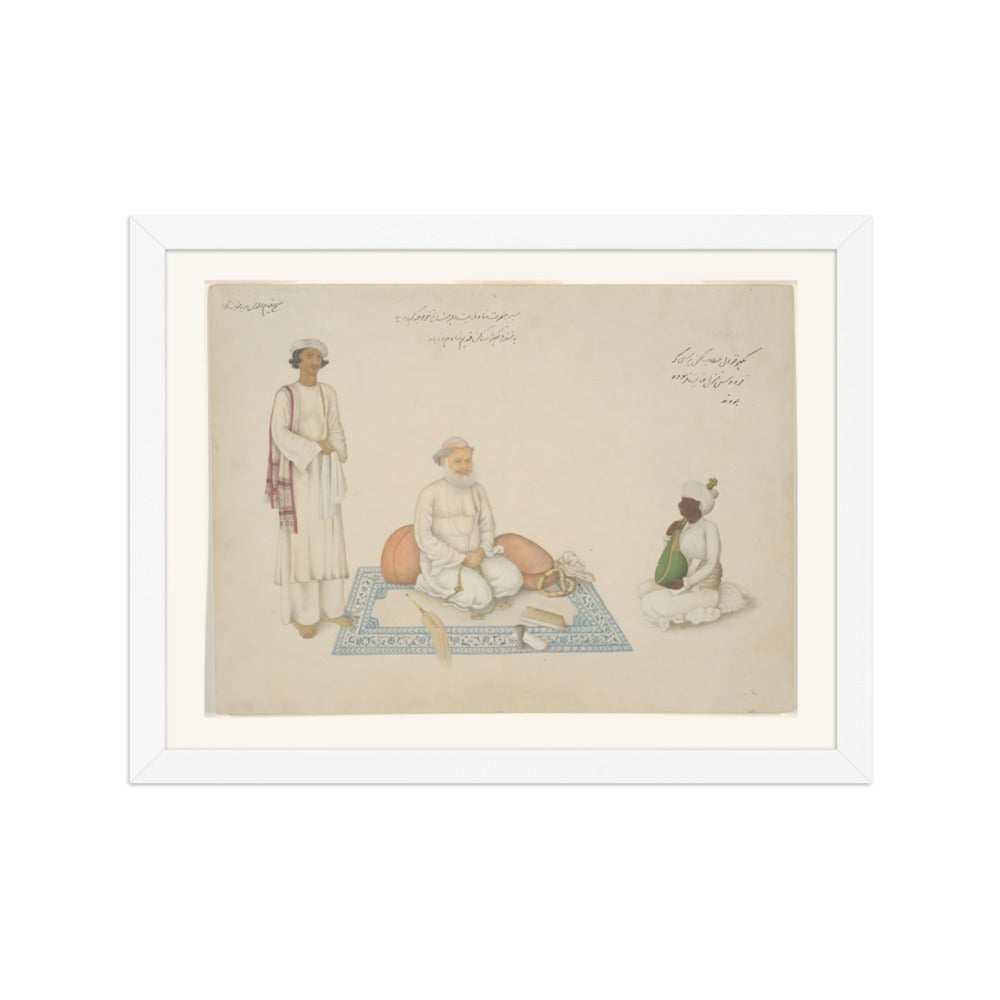 Portrait of Shah Inayat Allah of Sind — Restored Indian Court Wall Art — view 6