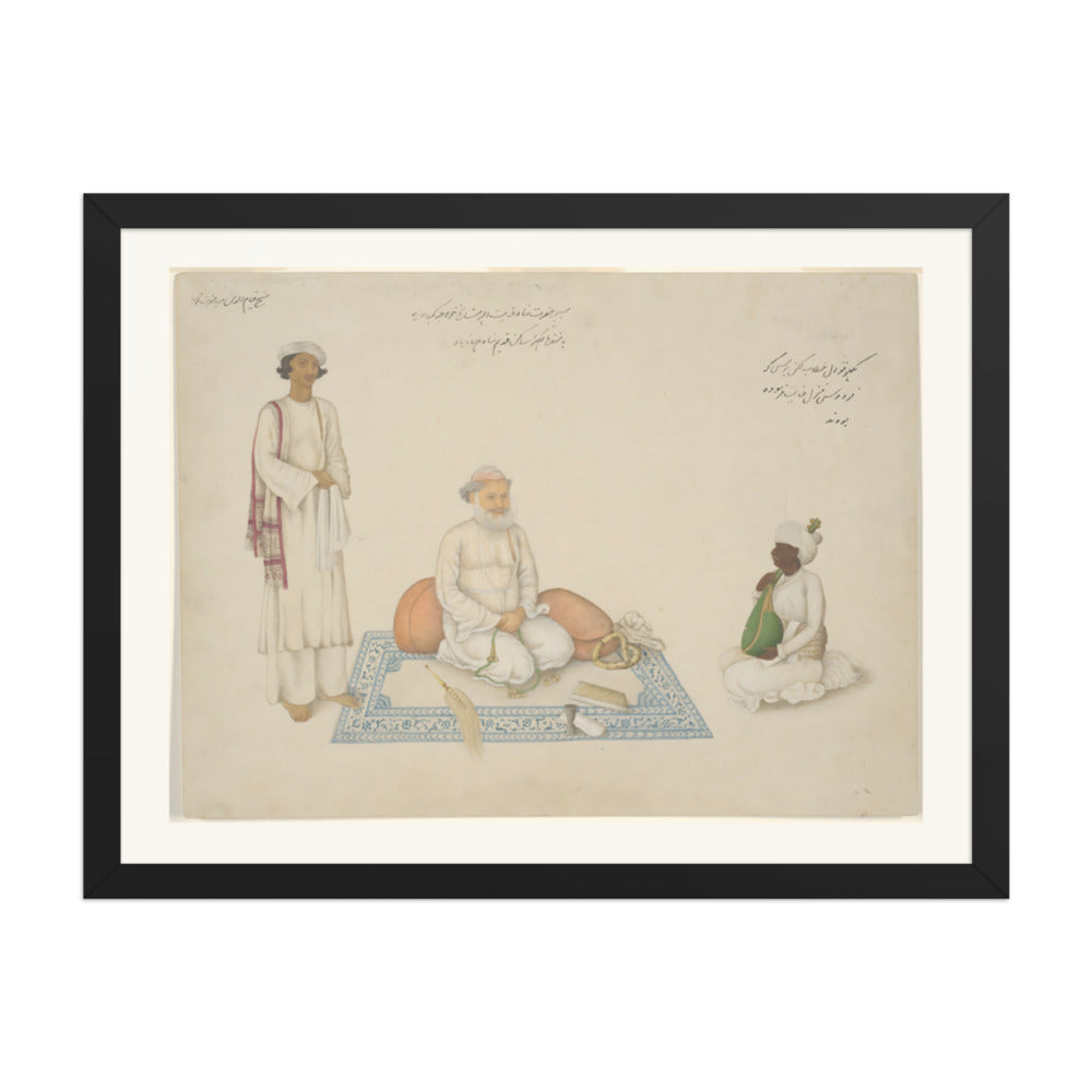 Portrait of Shah Inayat Allah of Sind — Restored Indian Court Wall Art — view 1