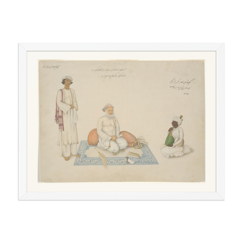 Portrait of Shah Inayat Allah of Sind — Restored Indian Court Wall Art — view 5