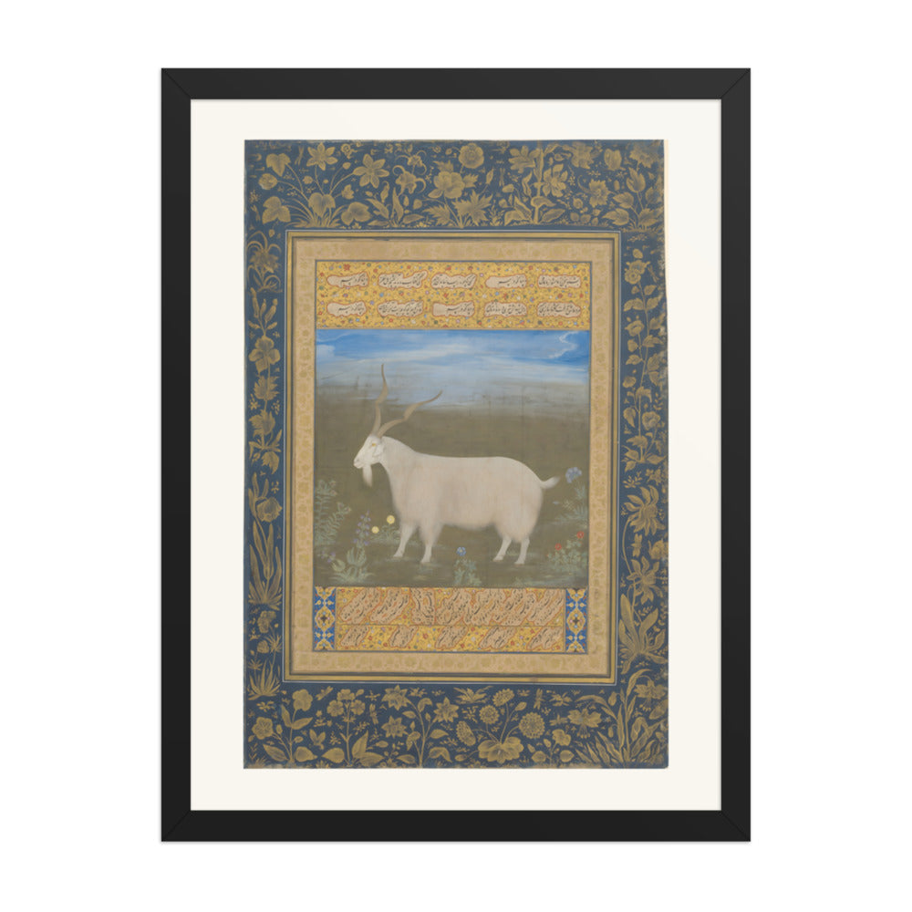A Mountain Goat of Ladakh — Restored Mughal Wall Art — view 1