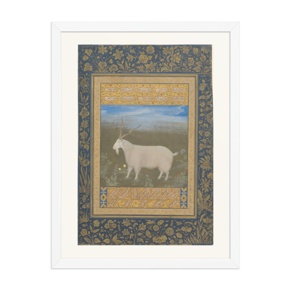 A Mountain Goat of Ladakh — Restored Mughal Wall Art — view 5