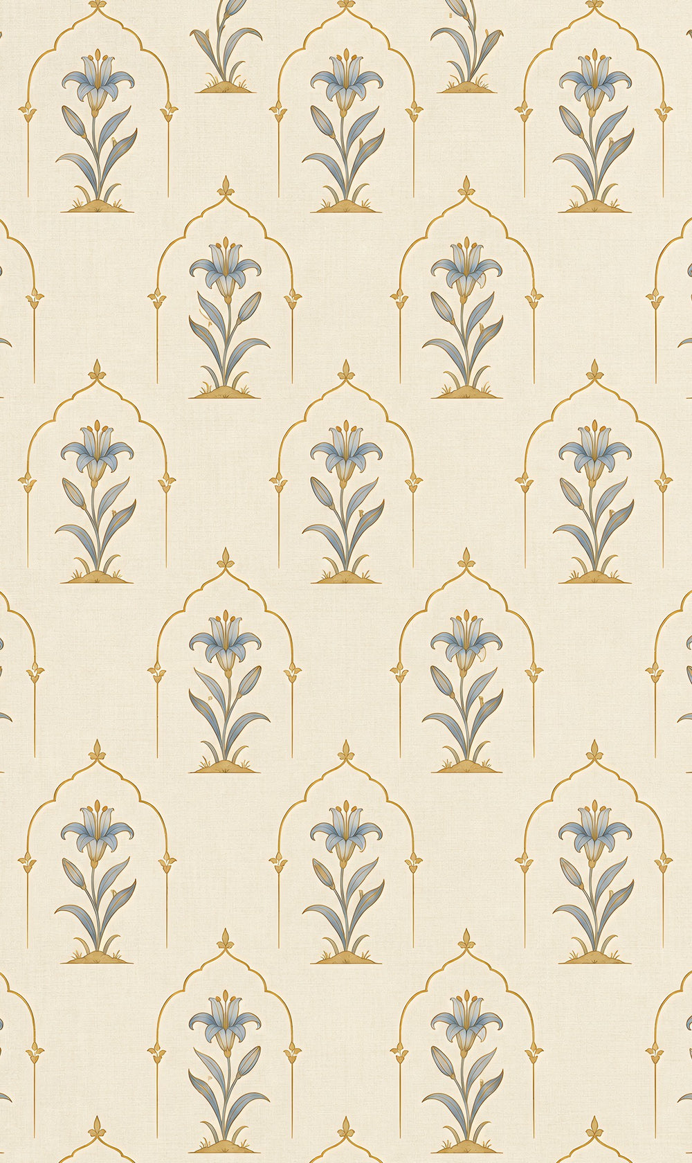 Arch & Lily Small-Print Blackout Curtain — Ivory — view 2
