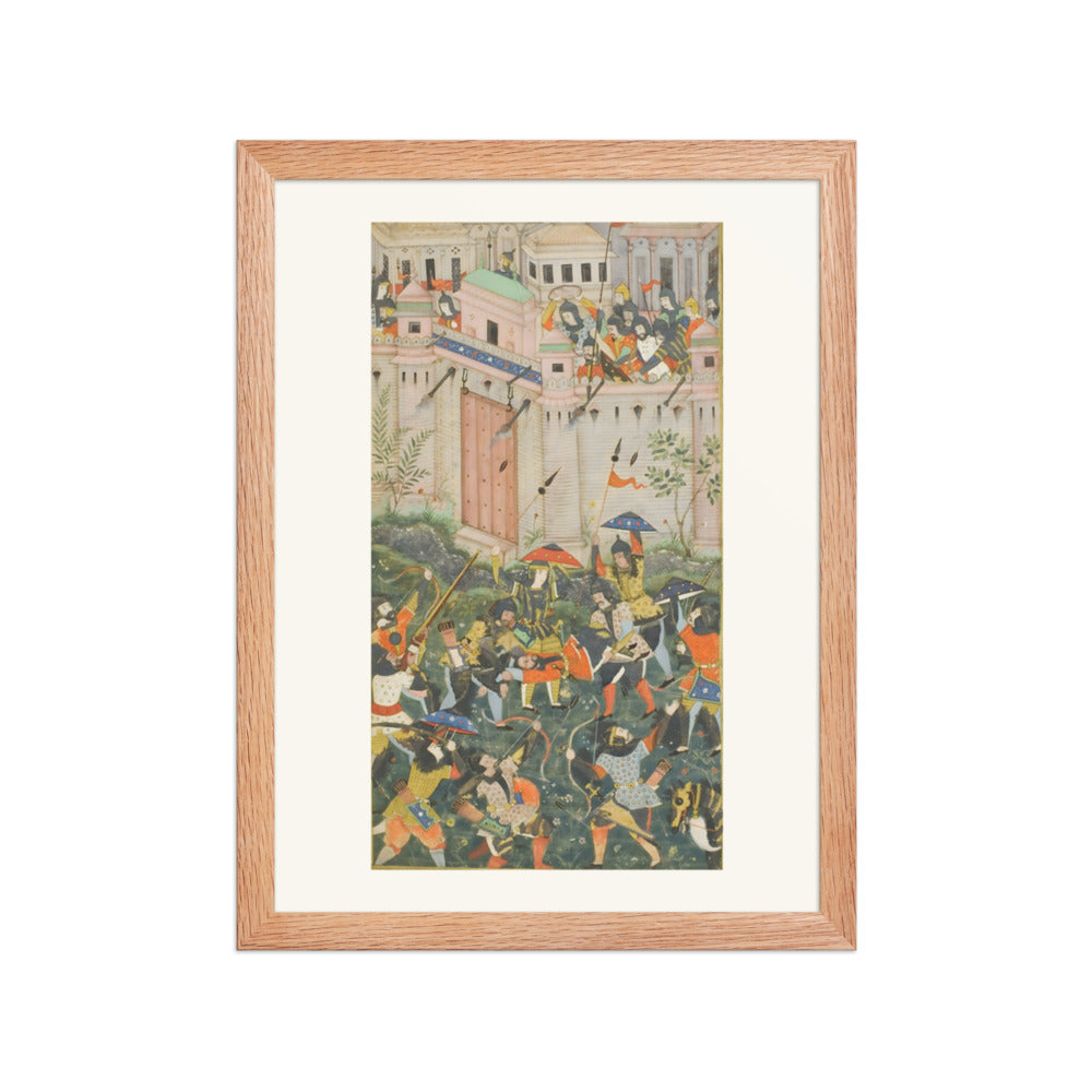 Babur's Assault on Qalat — Restored Mughal Wall Art — view 2
