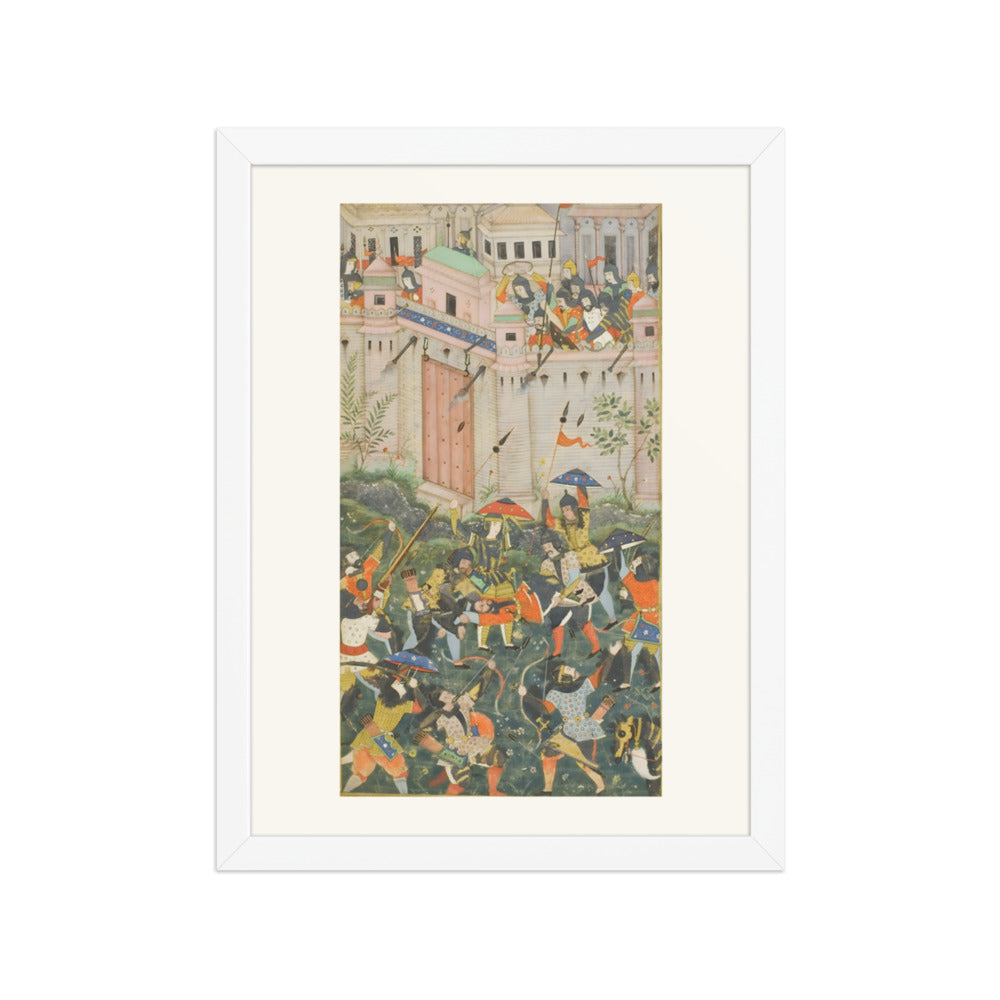 Babur's Assault on Qalat — Restored Mughal Wall Art — view 3