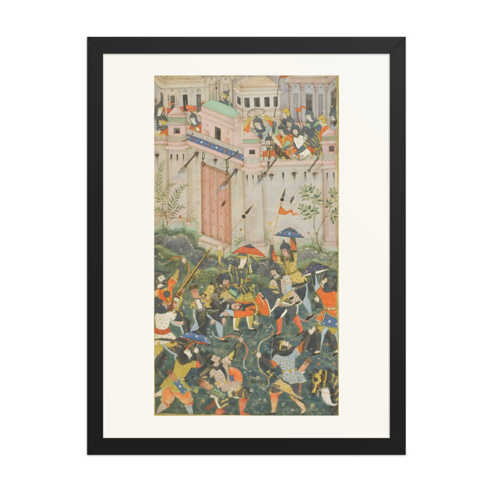 Babur's Assault on Qalat — Restored Mughal Wall Art — view 4