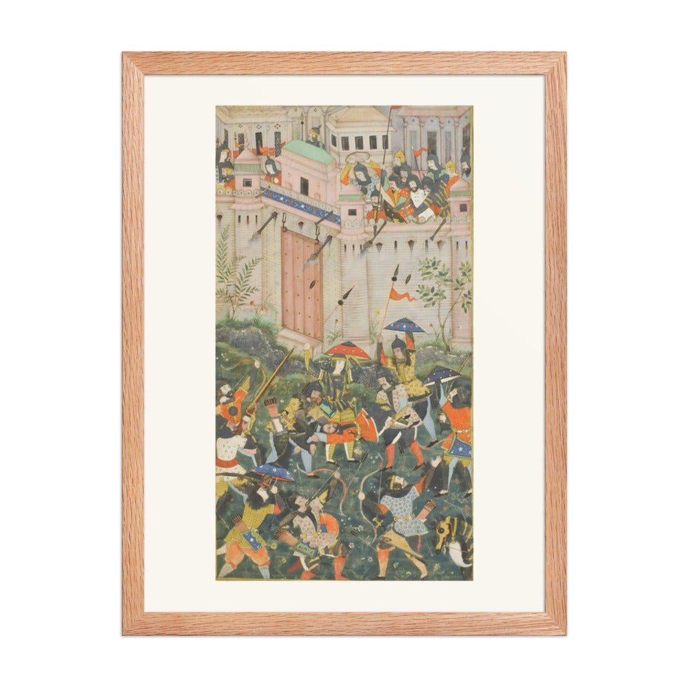 Babur's Assault on Qalat — Restored Mughal Wall Art — view 5