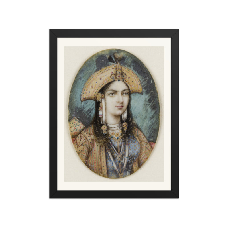 Portrait of Mumtaz Mahal — Restored Mughal Wall Art