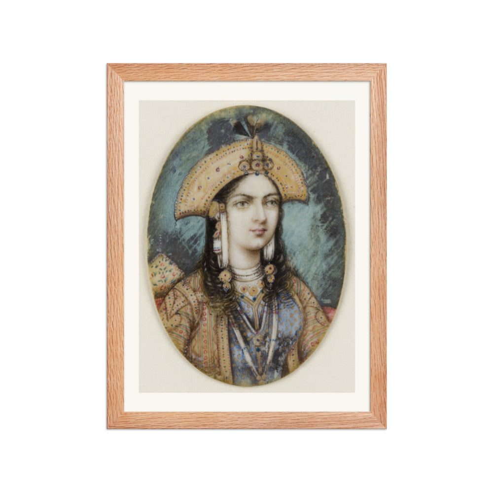 Portrait of Mumtaz Mahal — Restored Mughal Wall Art — view 2
