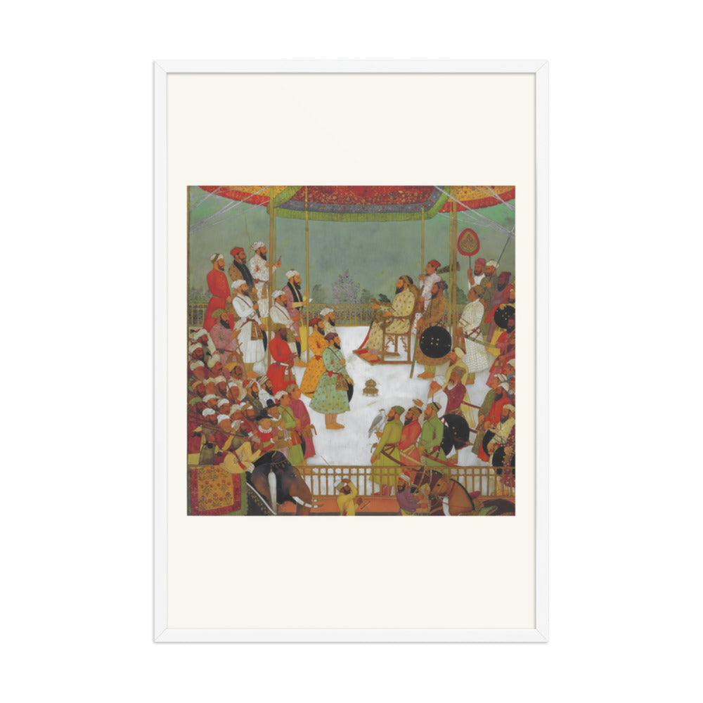 Sa'dullah Khan Holds Court — Restored Mughal Wall Art — view 12