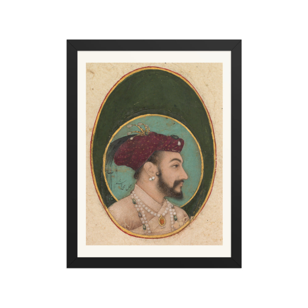 Portrait of Shah Jahan, by Hashim | Restored Mughal Wall Art — view 2