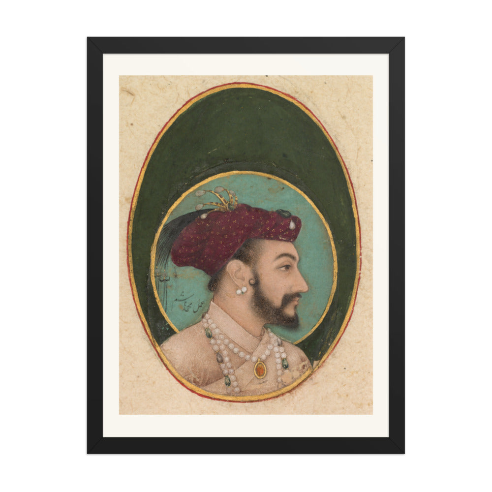 Portrait of Shah Jahan, by Hashim | Restored Mughal Wall Art — view 1