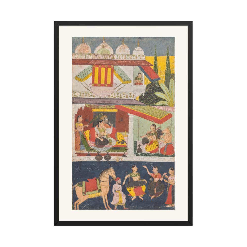 Shri Raga, from a Ragamala — Restored Rajput Wall Art — view 8