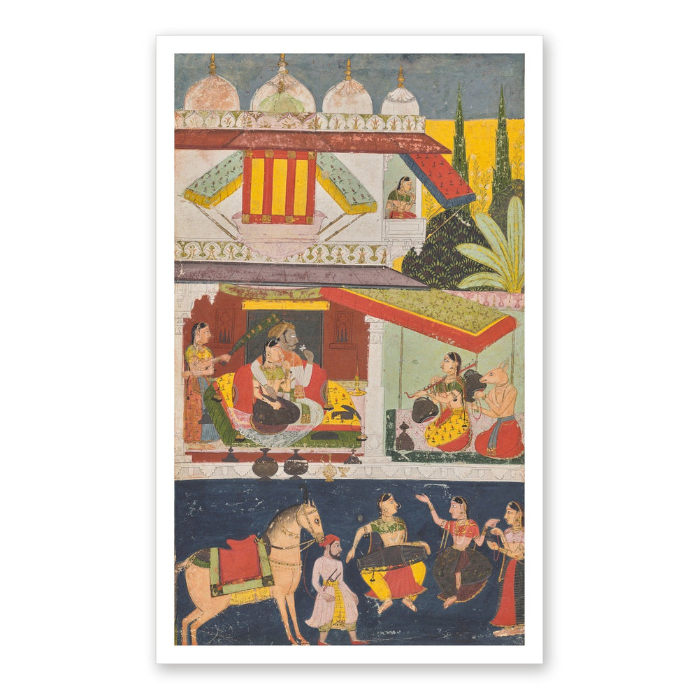 Shri Raga, from a Ragamala — Restored Rajput Wall Art — view 7
