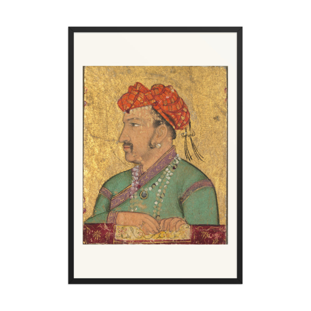 Portrait Jewel of Emperor Jahangir — Restored Mughal Wall Art — view 8