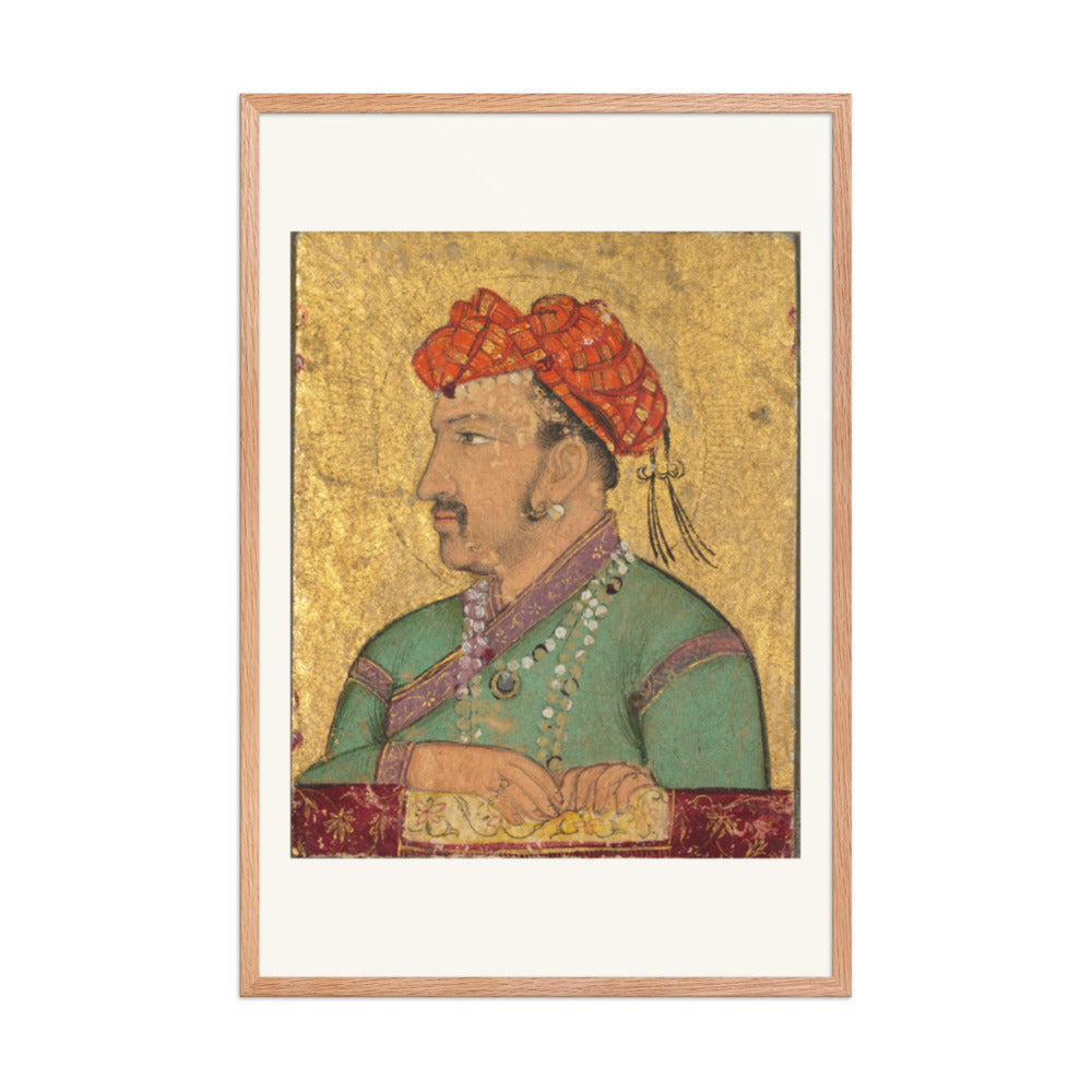 Portrait Jewel of Emperor Jahangir — Restored Mughal Wall Art — view 9