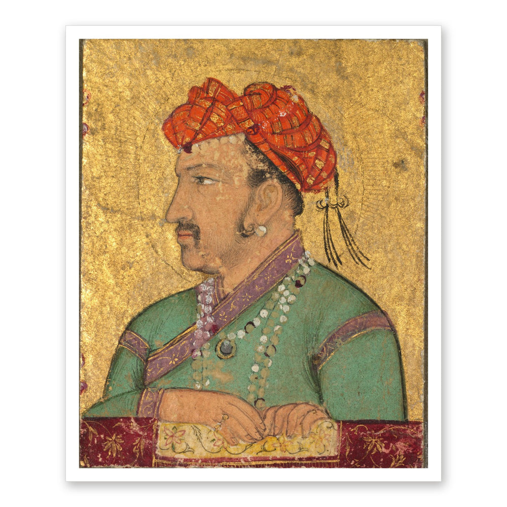 Portrait Jewel of Emperor Jahangir — Restored Mughal Wall Art — view 7