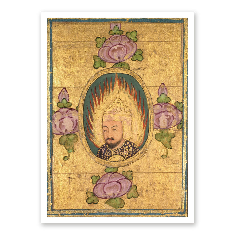 Babar(?) — Restored Mughal Wall Art — view 7