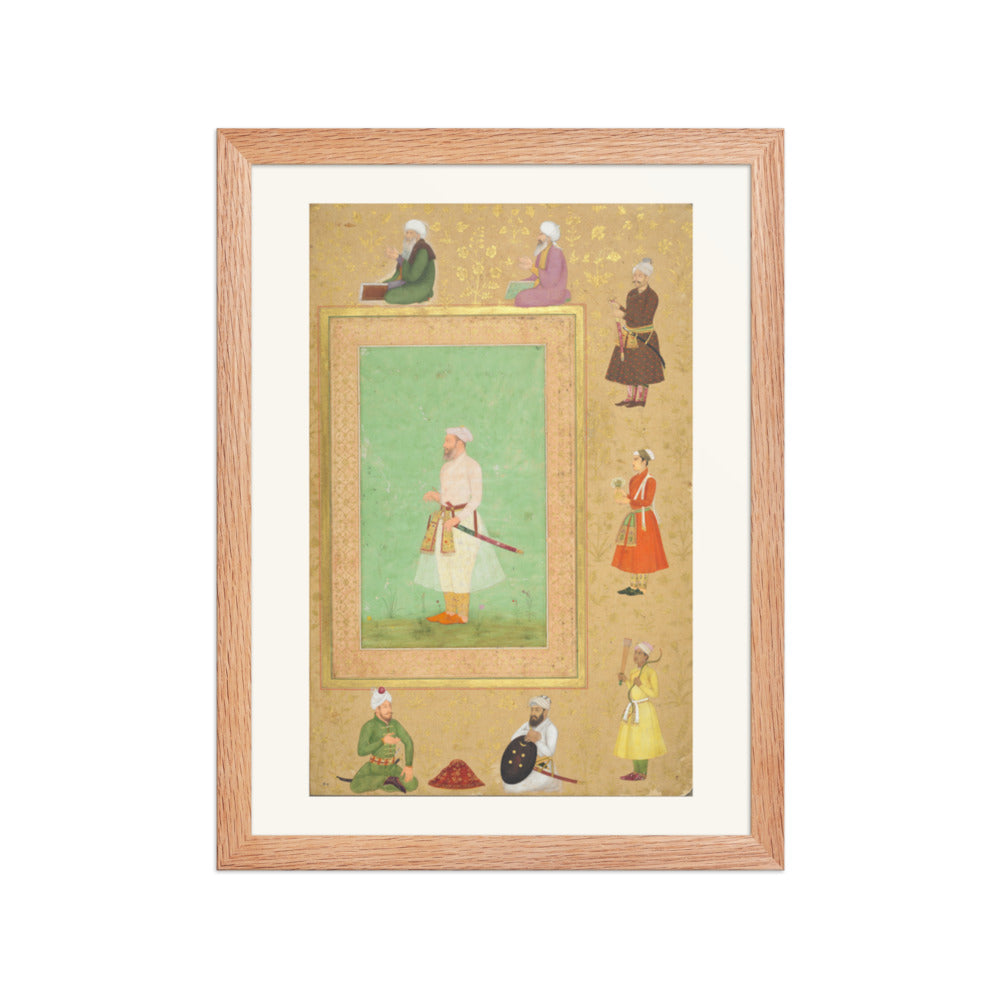 Portrait of Asaf Khan, from the Late Shah Jahan Album — Restored Mughal Wall Art — view 2