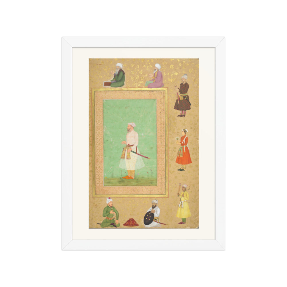 Portrait of Asaf Khan, from the Late Shah Jahan Album — Restored Mughal Wall Art — view 3