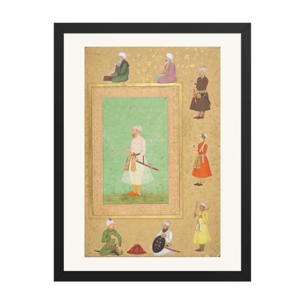 Portrait of Asaf Khan, from the Late Shah Jahan Album — Restored Mughal Wall Art — view 4