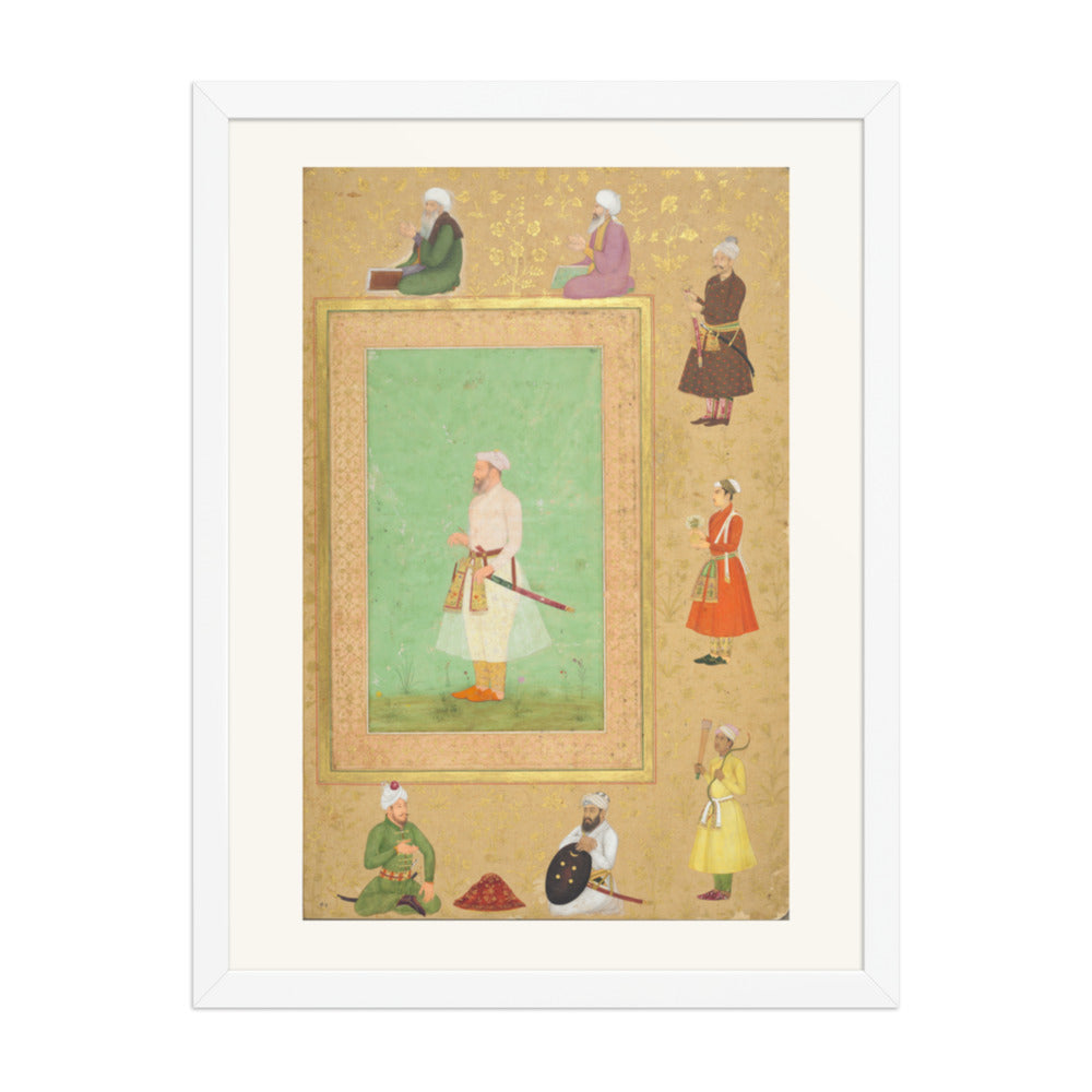 Portrait of Asaf Khan, from the Late Shah Jahan Album — Restored Mughal Wall Art — view 6