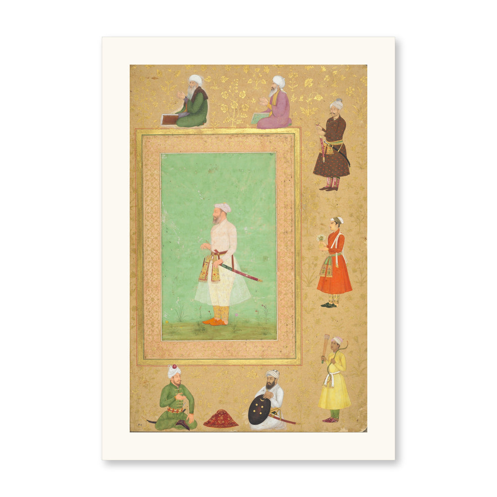 Portrait of Asaf Khan, from the Late Shah Jahan Album — Restored Mughal Wall Art — view 7