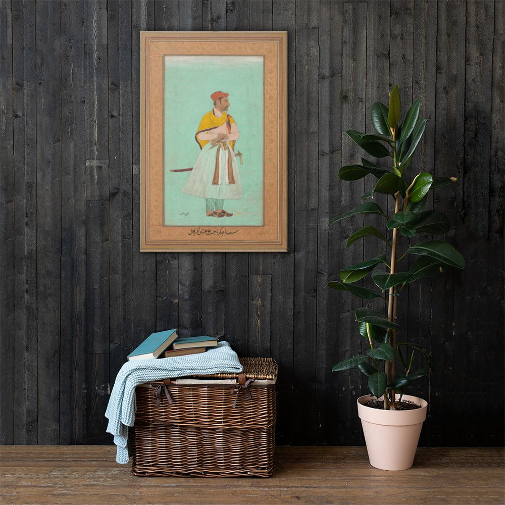 Portrait of Raja Bikramajit, by Lal Chand — Restored Mughal Wall Art — view 8