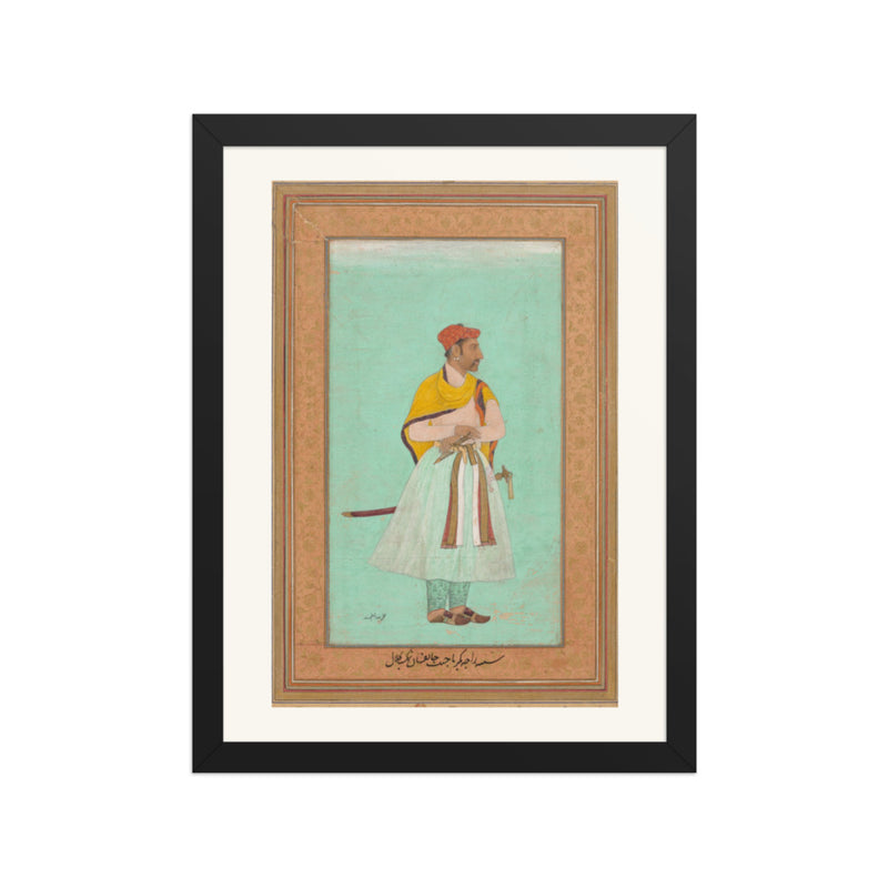 Portrait of Raja Bikramajit, by Lal Chand — Restored Mughal Wall Art