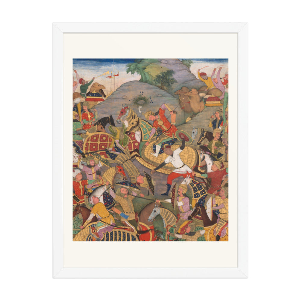 Battle between Manuchihr and — Restored Mughal Wall Art — view 6