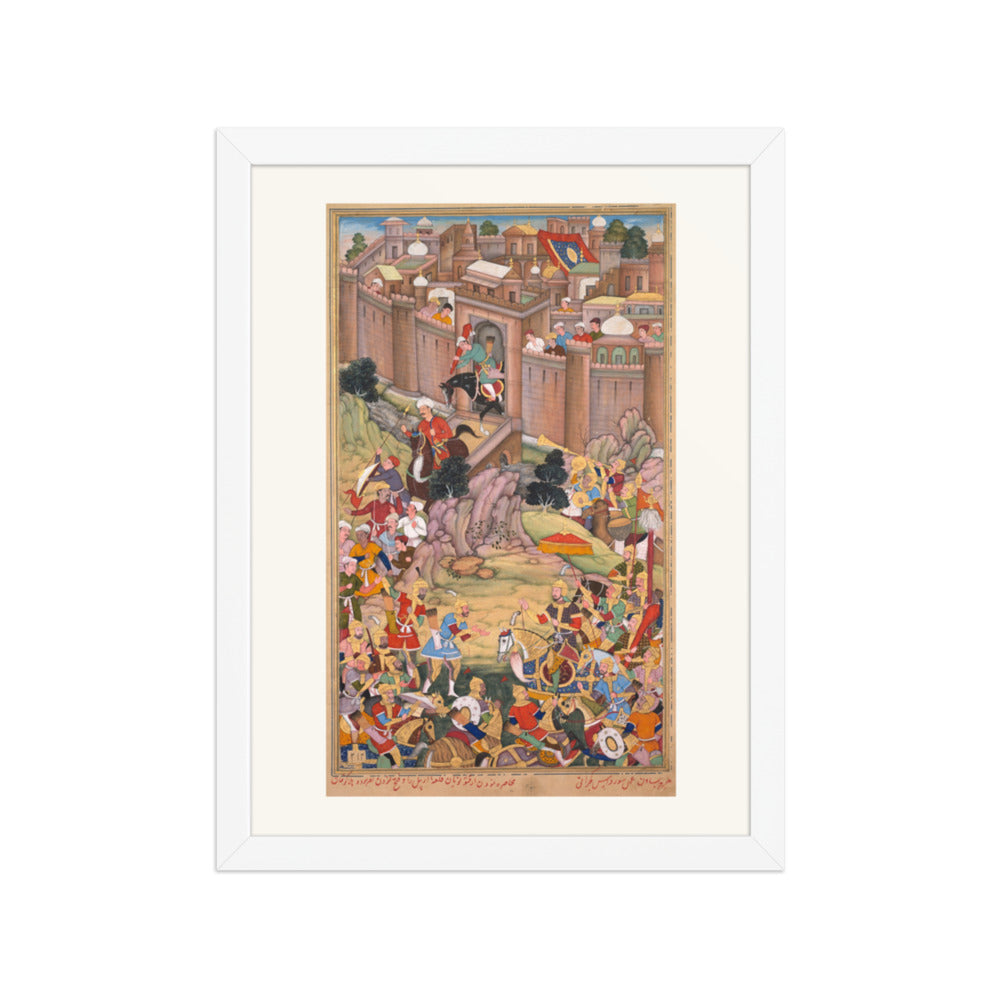 The Siege of Arbela, by Basavana — Chingiz-nama | Restored Mughal Wall Art — view 6