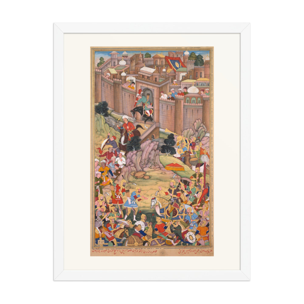 The Siege of Arbela, by Basavana — Chingiz-nama | Restored Mughal Wall Art — view 5