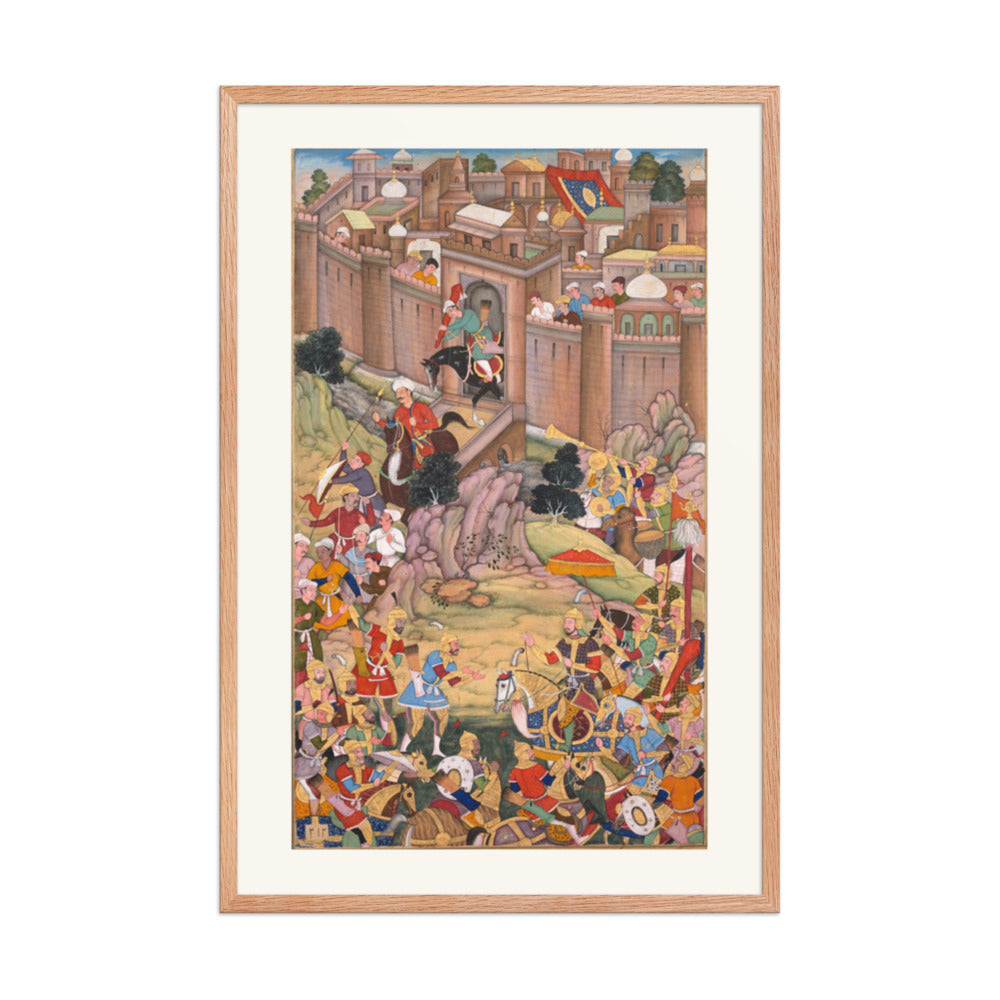 The Siege of Arbela, by Basavana — Chingiz-nama | Restored Mughal Wall Art — view 8