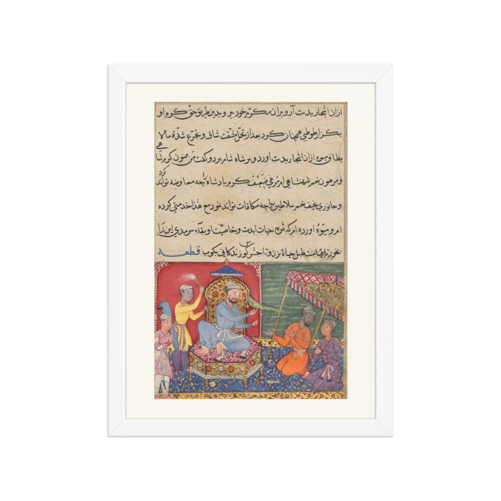 The Parrot Brings the Tree-of-Life Fruit, by Lalu — Tuti-nama | Restored Mughal Wall Art — view 6