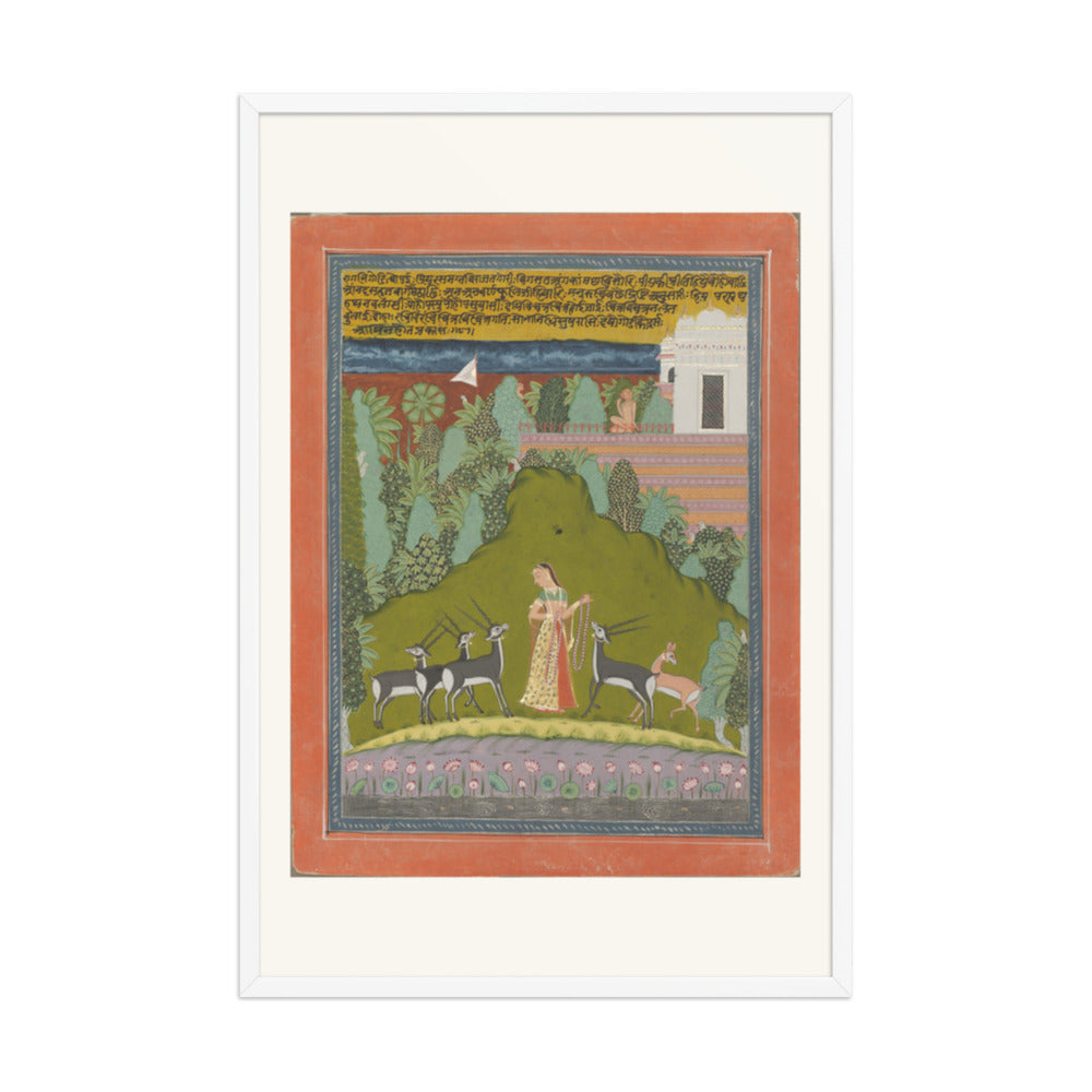 Gaudi Ragini, from a Ragamala — Restored Rajput Wall Art — view 12