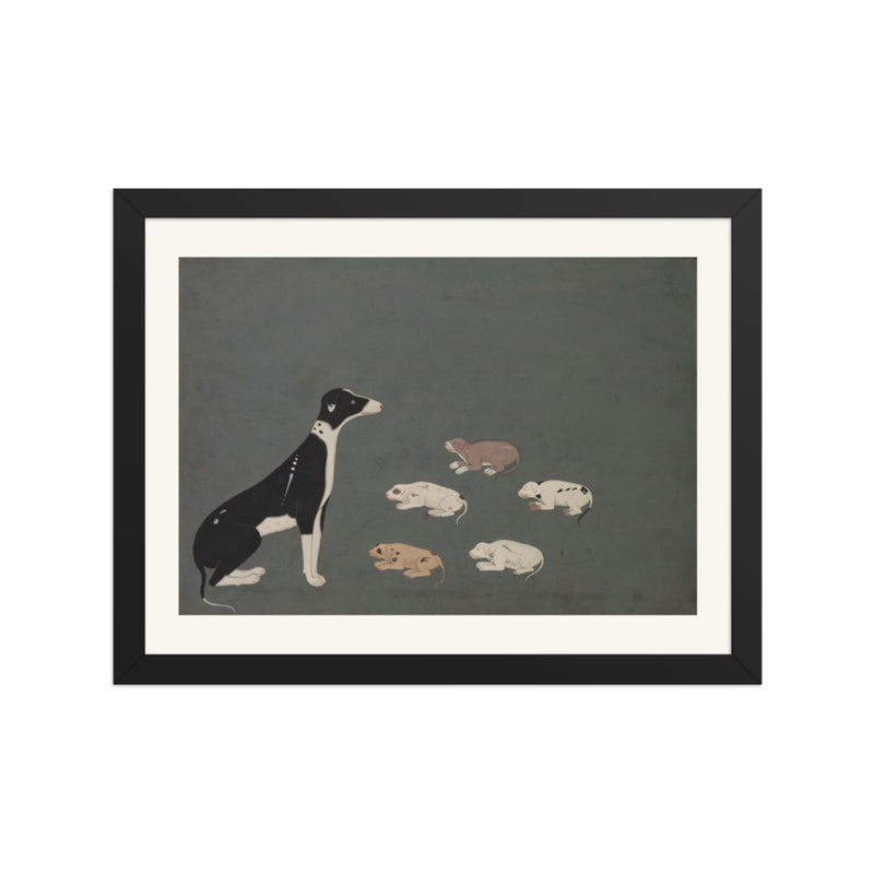 Dog with pups — Restored Rajput Wall Art