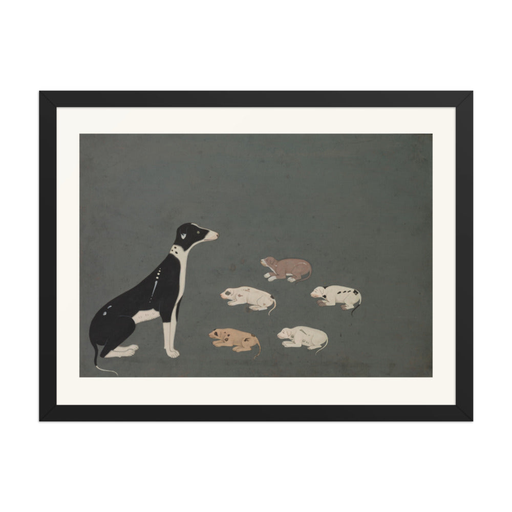 Dog with pups — Restored Rajput Wall Art — view 4