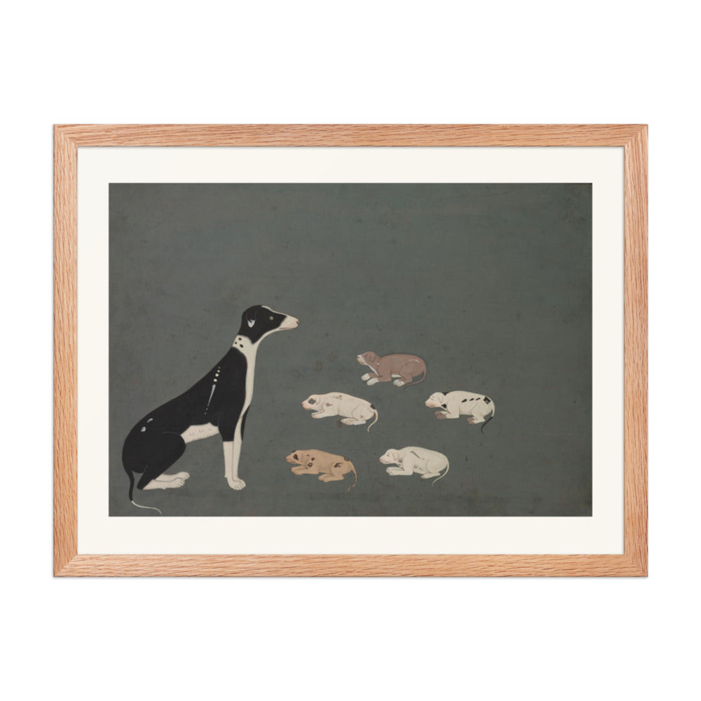 Dog with pups — Restored Rajput Wall Art — view 5