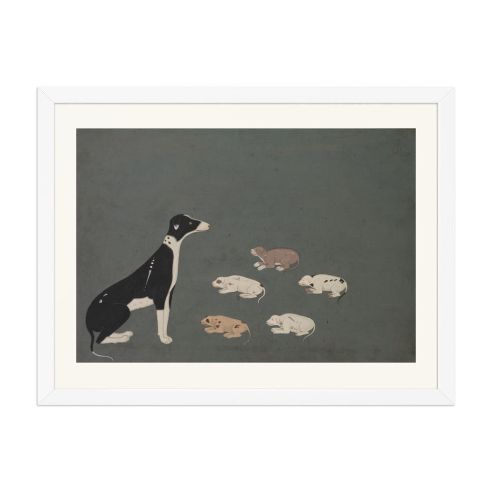 Dog with pups — Restored Rajput Wall Art — view 6