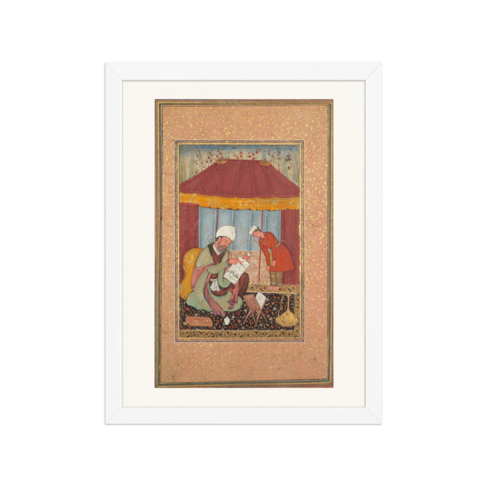 Teacher with his Pupil — Restored Mughal Wall Art — view 3