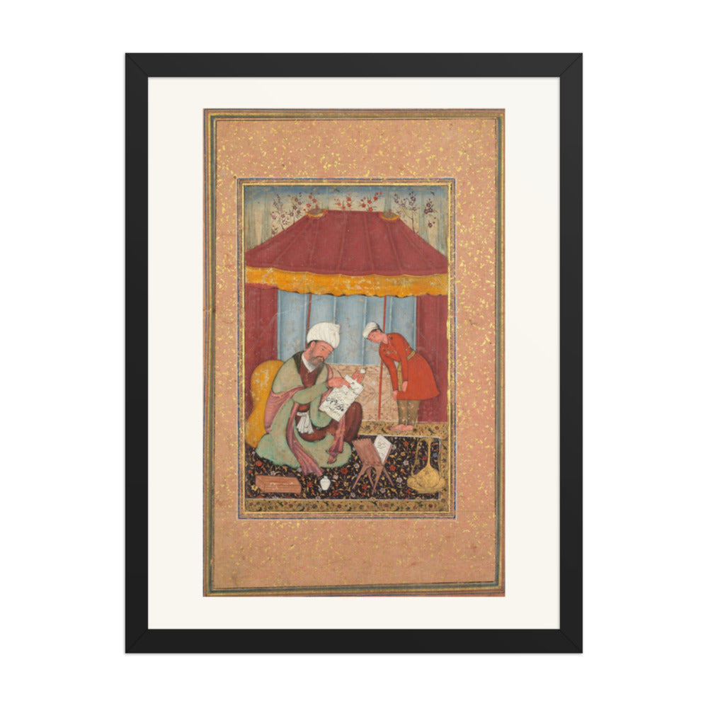 Teacher with his Pupil — Restored Mughal Wall Art — view 4