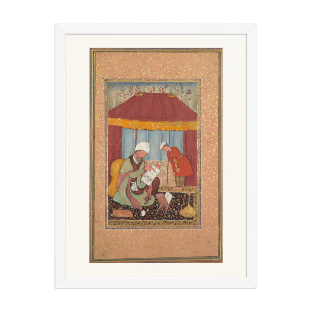 Teacher with his Pupil — Restored Mughal Wall Art — view 6